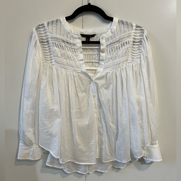 Banana Republic ‘Pin Tuck Swing Top’ Blouse - XX-Small Petite X-Small - Picture 4 of 7